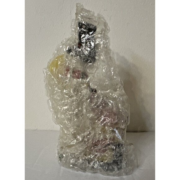 Vintage Christmas Holiday Snowman & Santa Figurine 4.5" Resin By Kingsbridge NEW - Picture 5 of 6